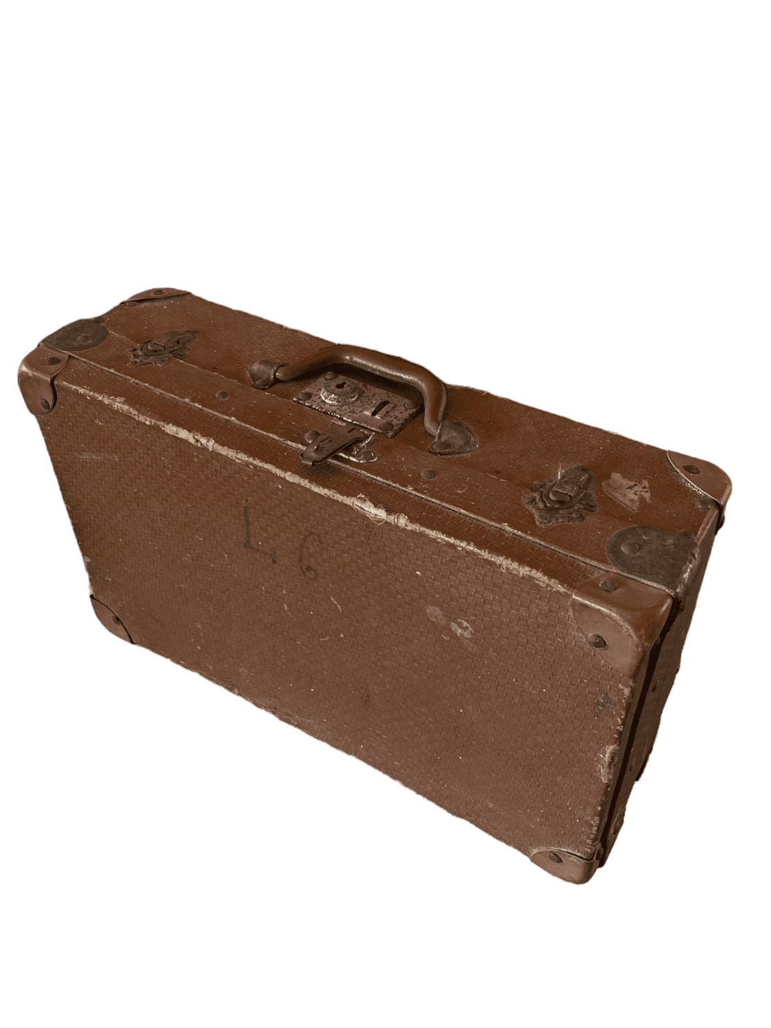 Valise vintage marron 46 carton grande