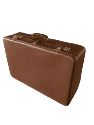 Valise vintage marron grande
