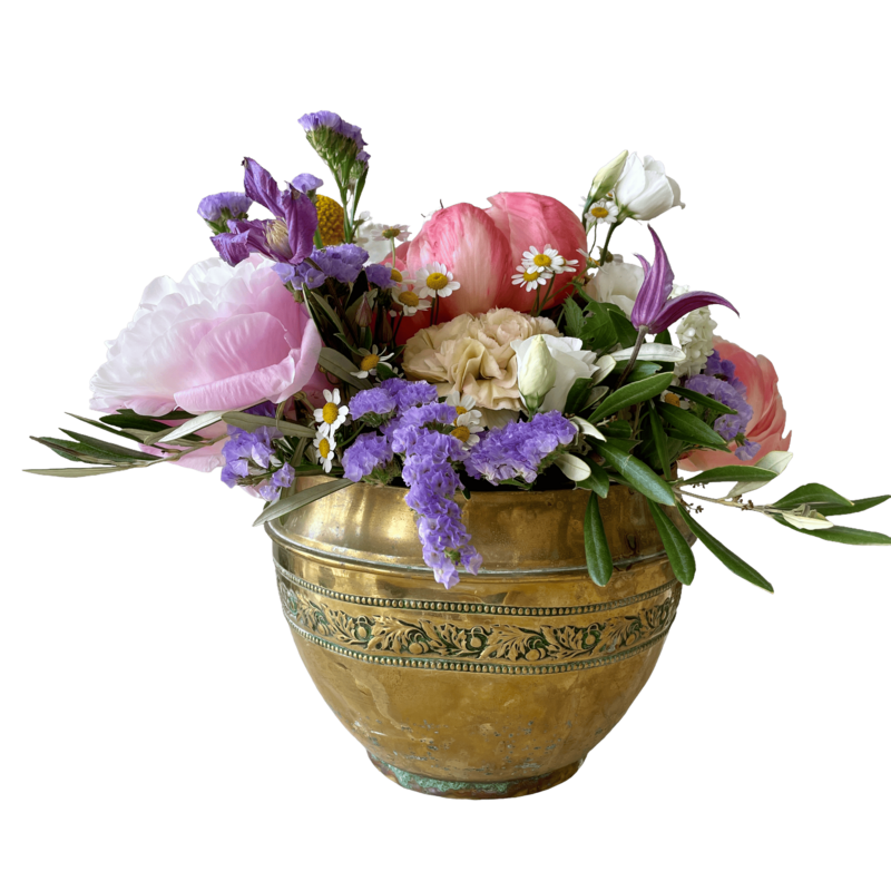 Vase laiton rond