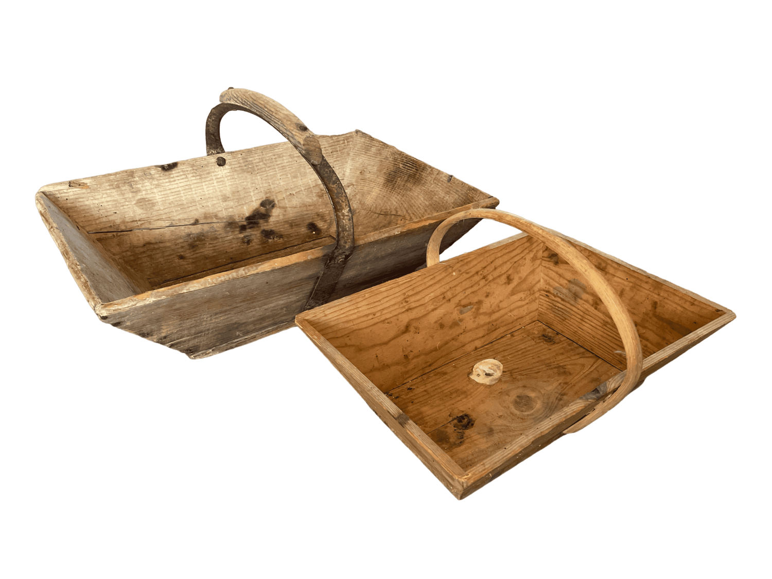 Panier bois avec anse