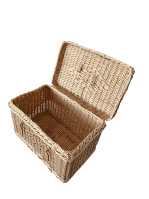 Panier pique nique en osier avec couverle
