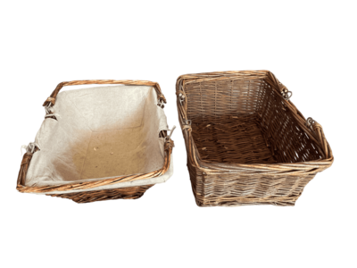 Panier pique nique en osier avec anses