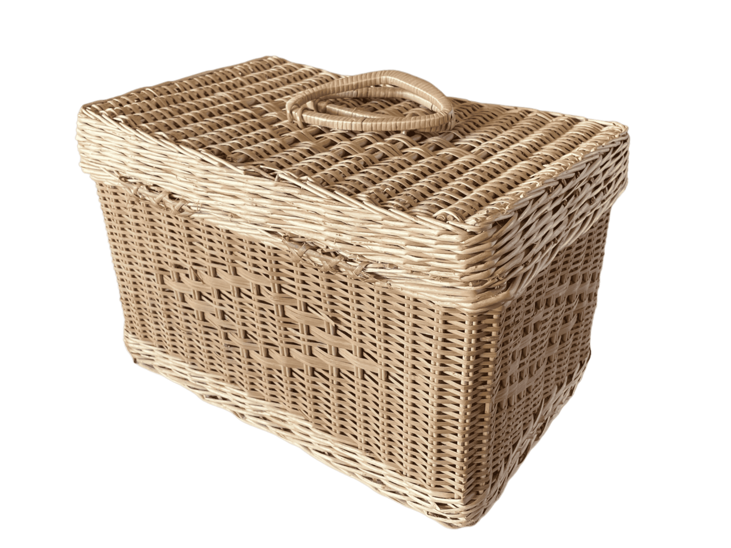 Panier pique nique en osier avec couverle