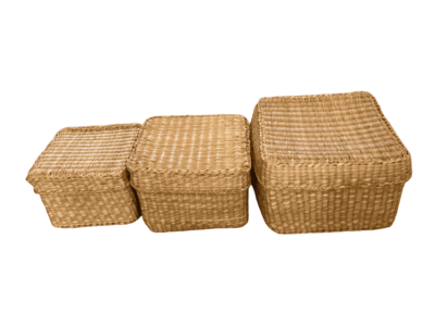 Panier tressé poupées russes carré