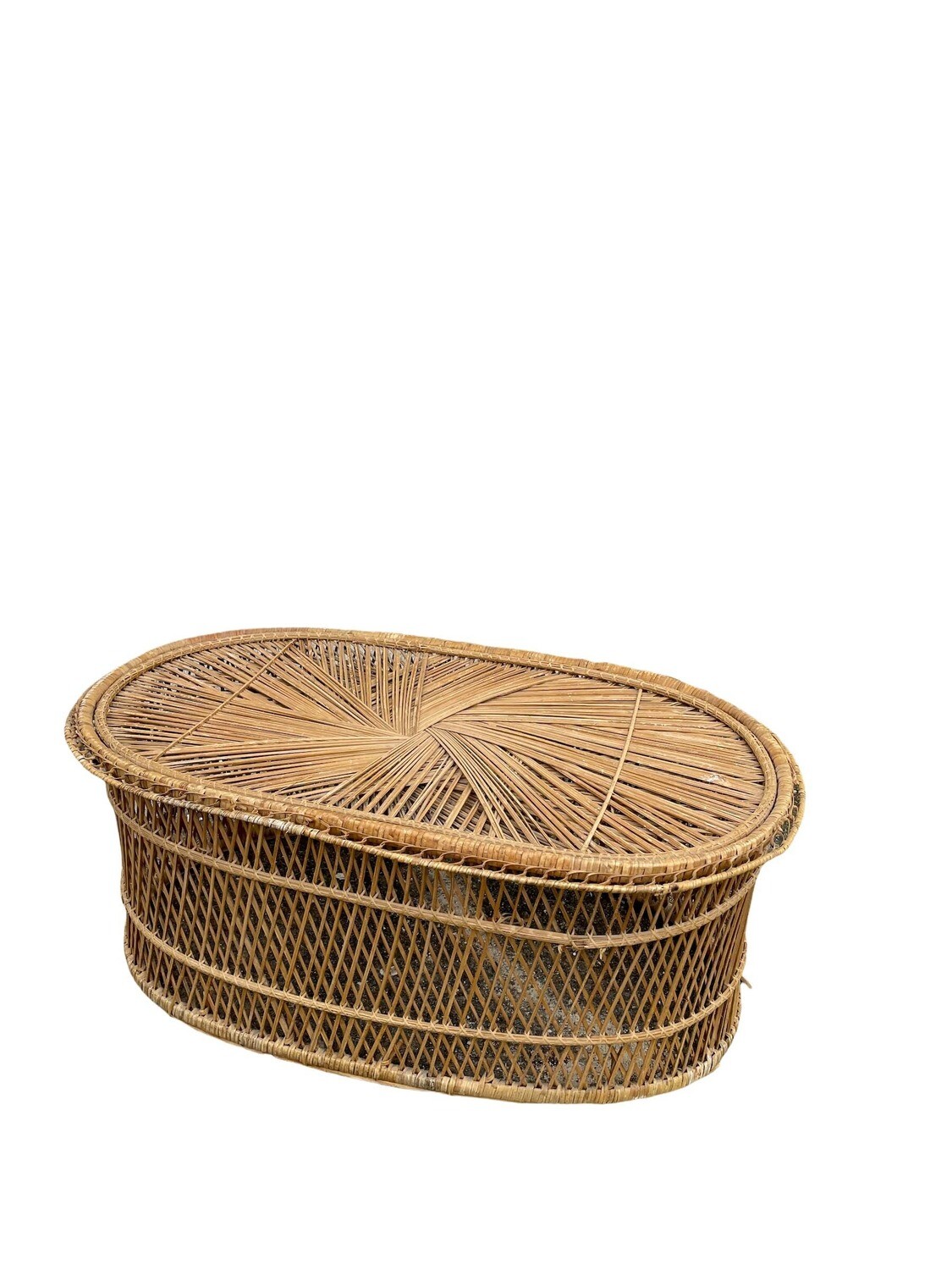 Table basse rotin Emmanuelle ovale
