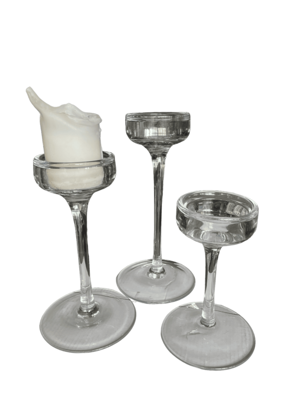 Chandelier verre sur pied (Lot de 3)