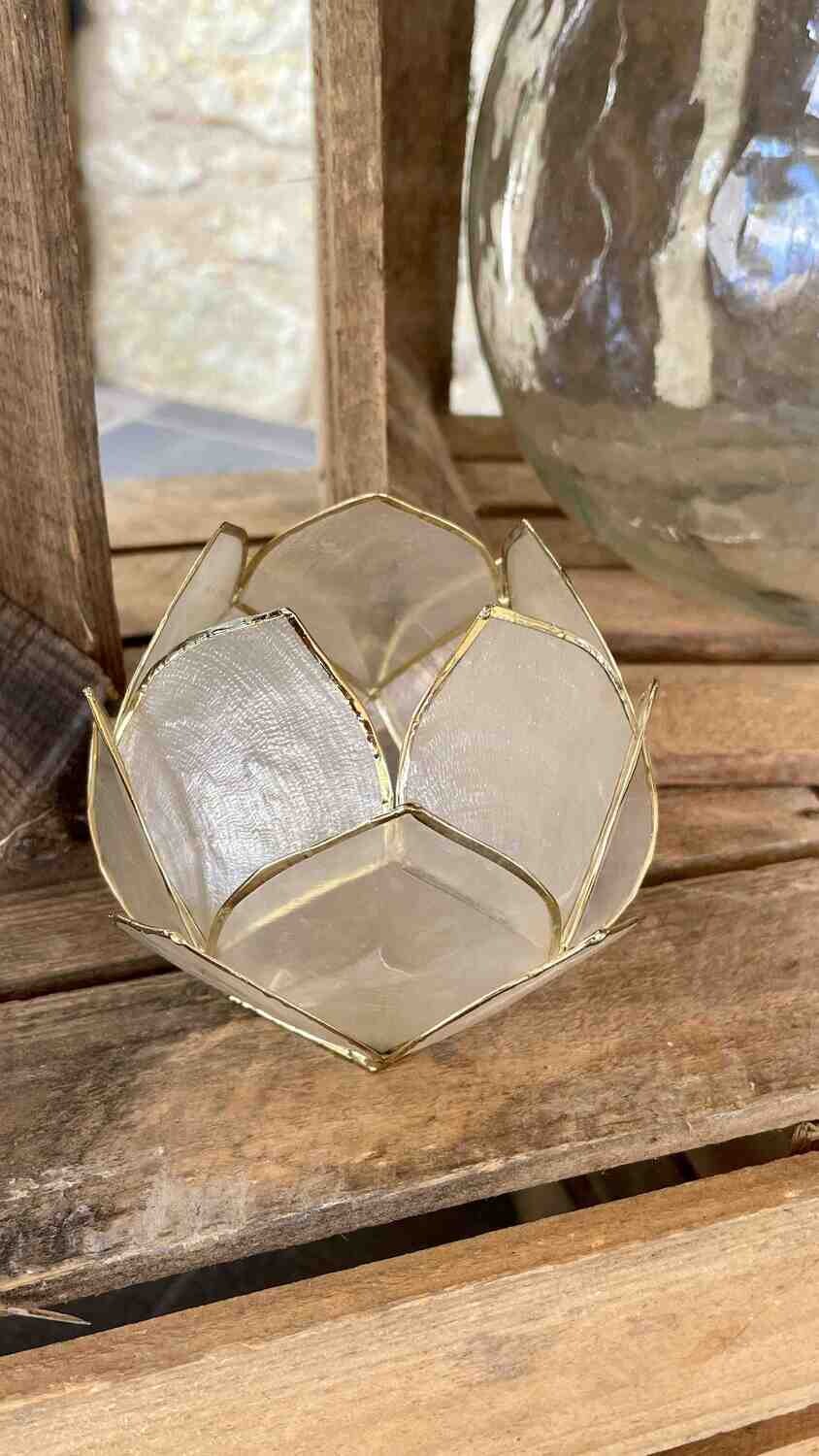 Photophore nacre lotus boule