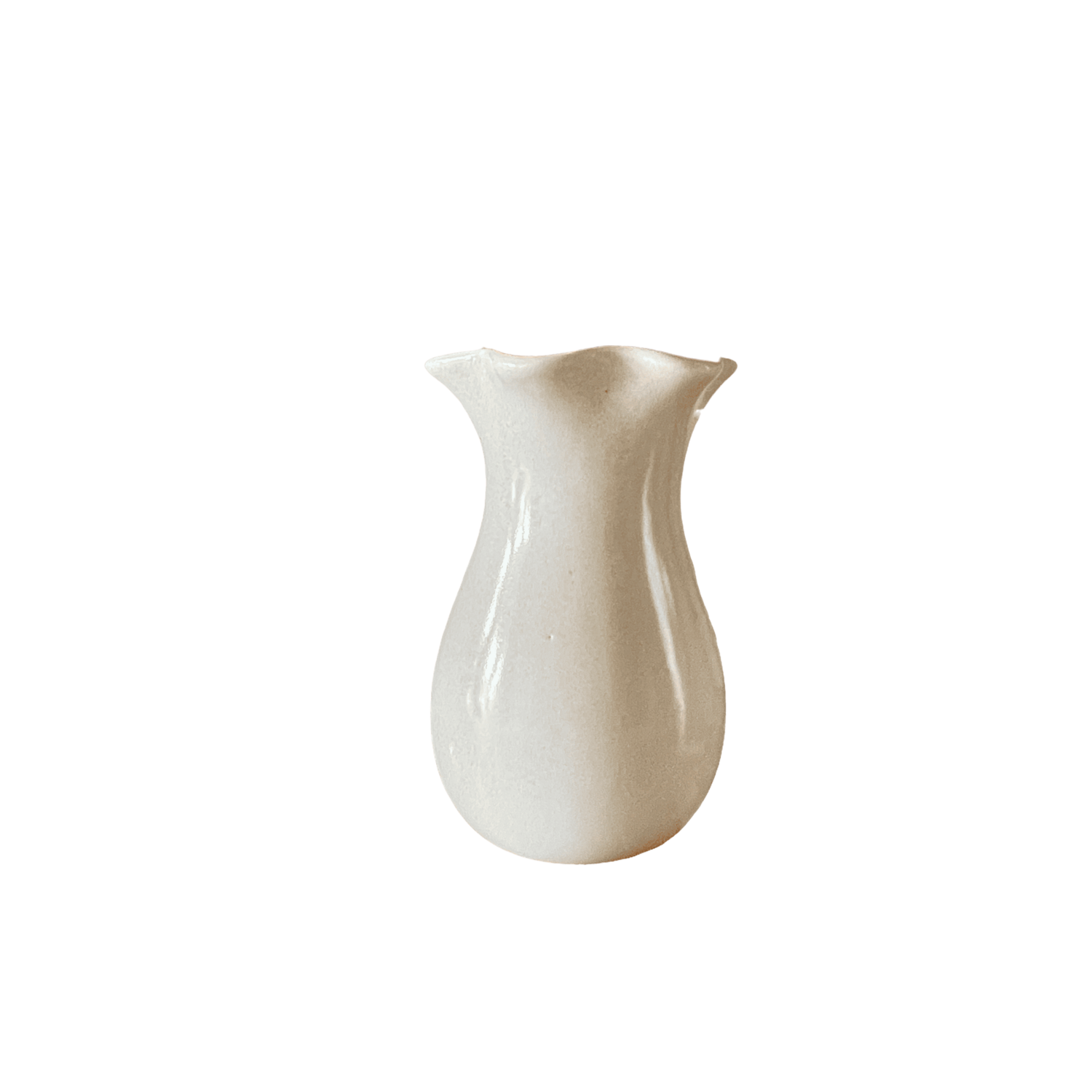Vase céramique blanc cassé moyen corolle