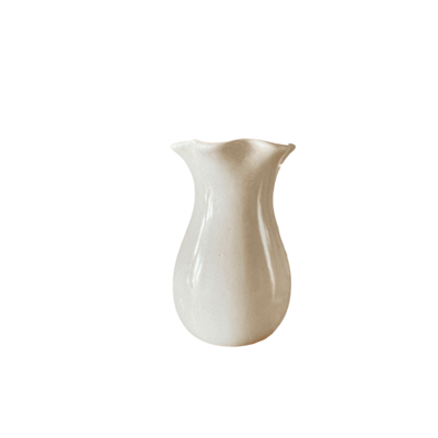 Vase céramique blanc cassé moyen corolle