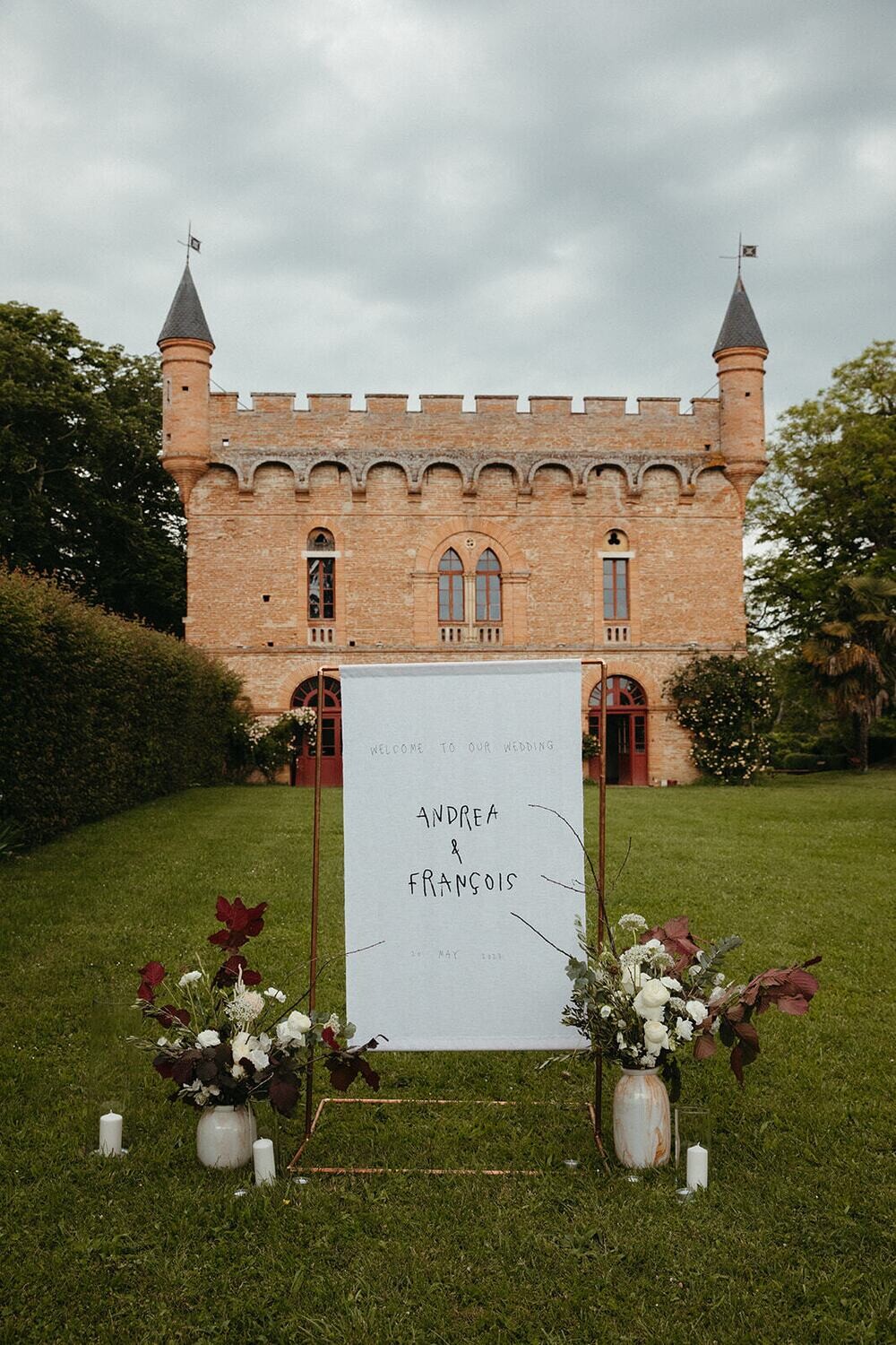 Affiche de Bienvenue tissu personnalisée