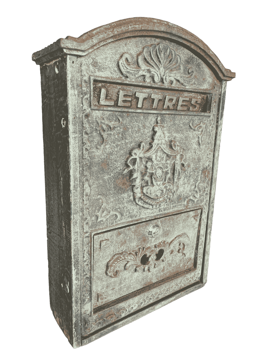 Urne boite à lettres bois et fonte