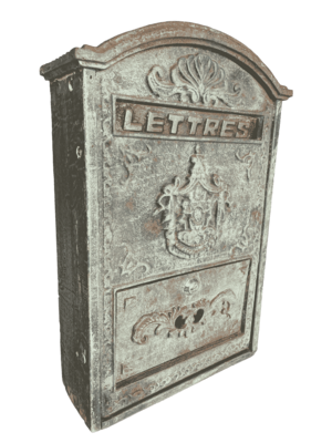 Urne boite à lettres bois et fonte