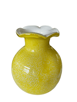 Vase verre jaune grand Vase verre jaune grand