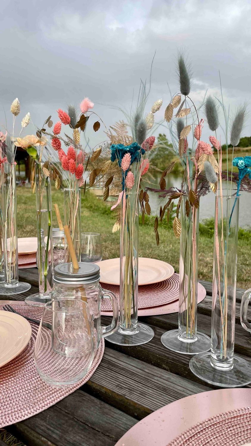 Vase en verre tube grand