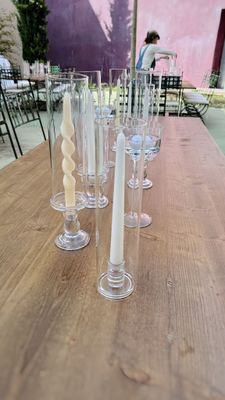 Chandelier verre haut avec tube