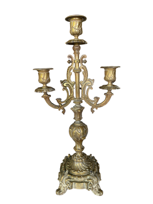 Chandelier laiton triple grand arabesques