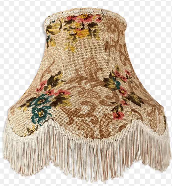 Abats jour grand jute fleuri