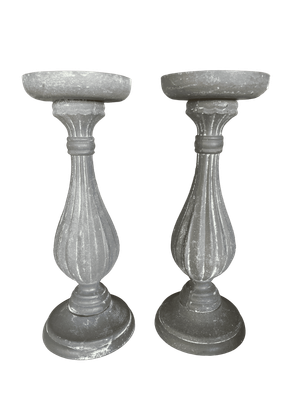 Chandelier bois simple gris strie grand Chandelier bois simple gris strie grand