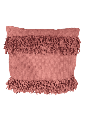 Coussin terracotta franges Coussin terracotta franges