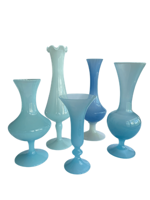 Vase opaline bleu