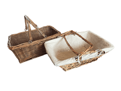Panier pique nique en osier avec anses