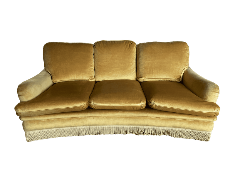Canapé anglais velours or