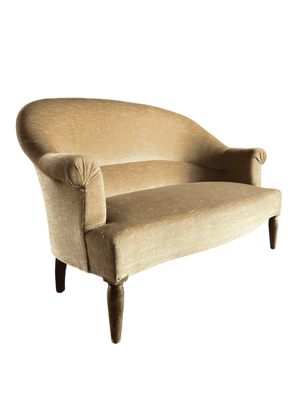 Banquette crapaud velours beige