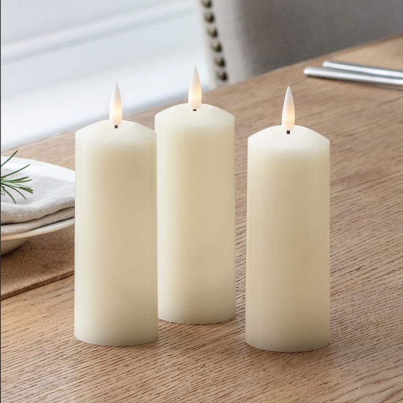 Bougie LED votive piles en cire flamme True Glow grande