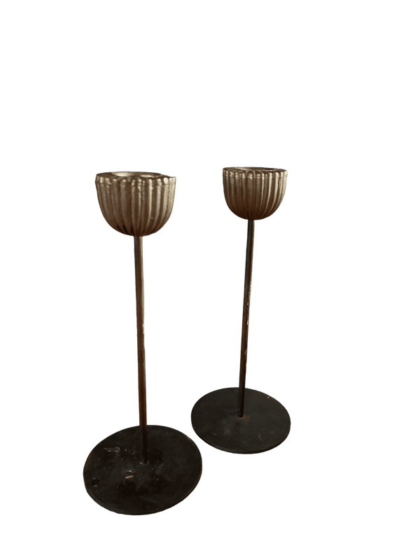 Chandelier laiton simple pied noir