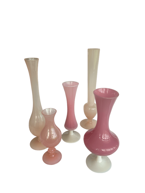 Vase opaline rose