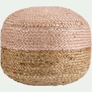 Pouf boule en jute