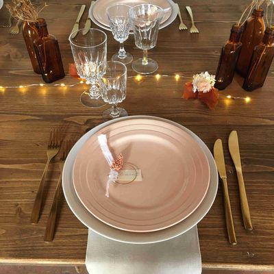 Assiette porcelaine saumon dessert