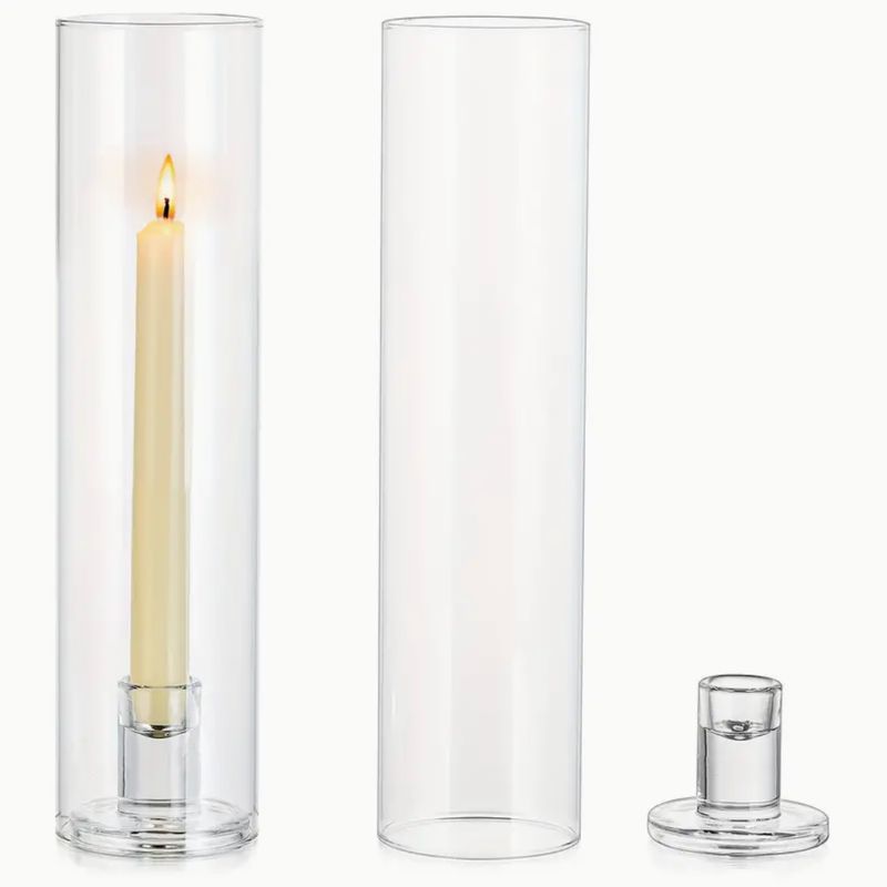 Chandelier verre bas avec tube