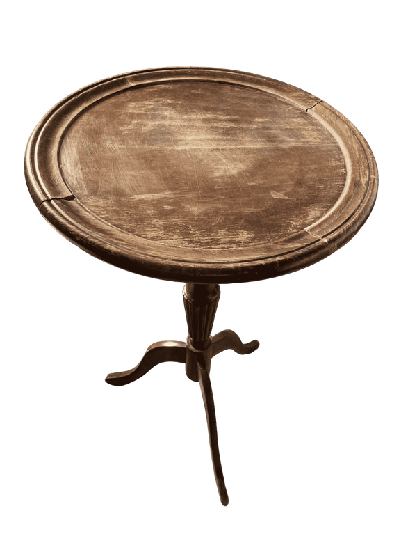 Guéridon bois petit plateau brut