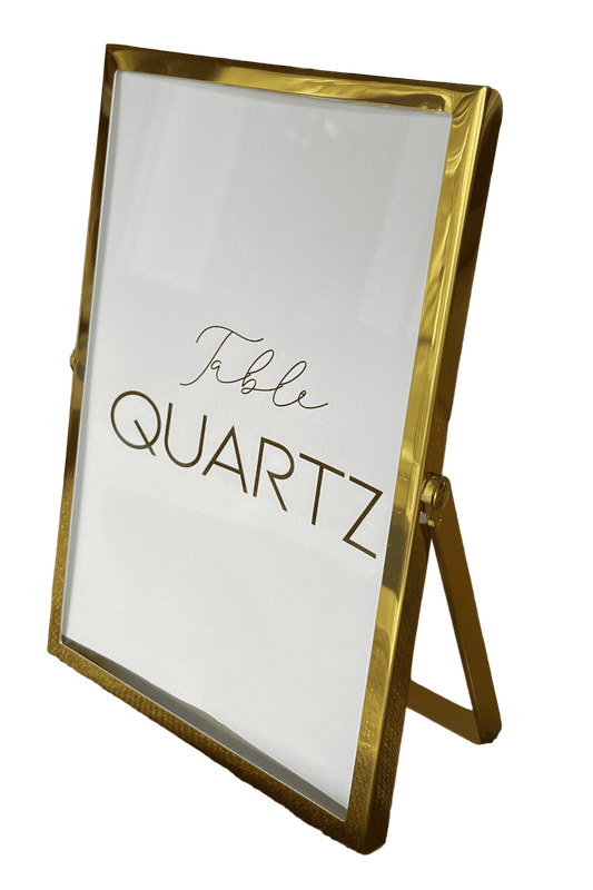 Numéro de table métal doré verre