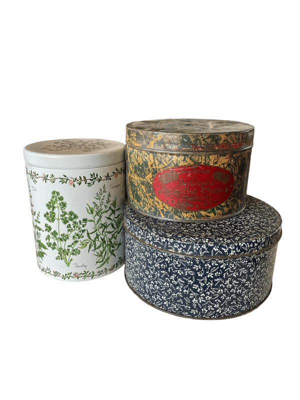 Boite métal ronde vintage