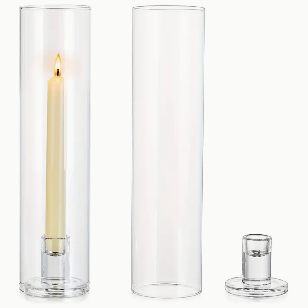 Chandelier verre bas avec tube