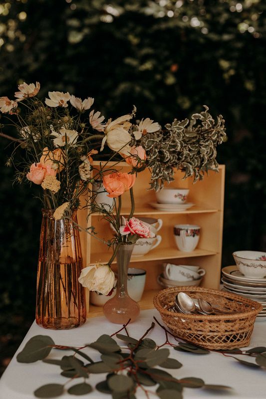 Vase opaline rose
