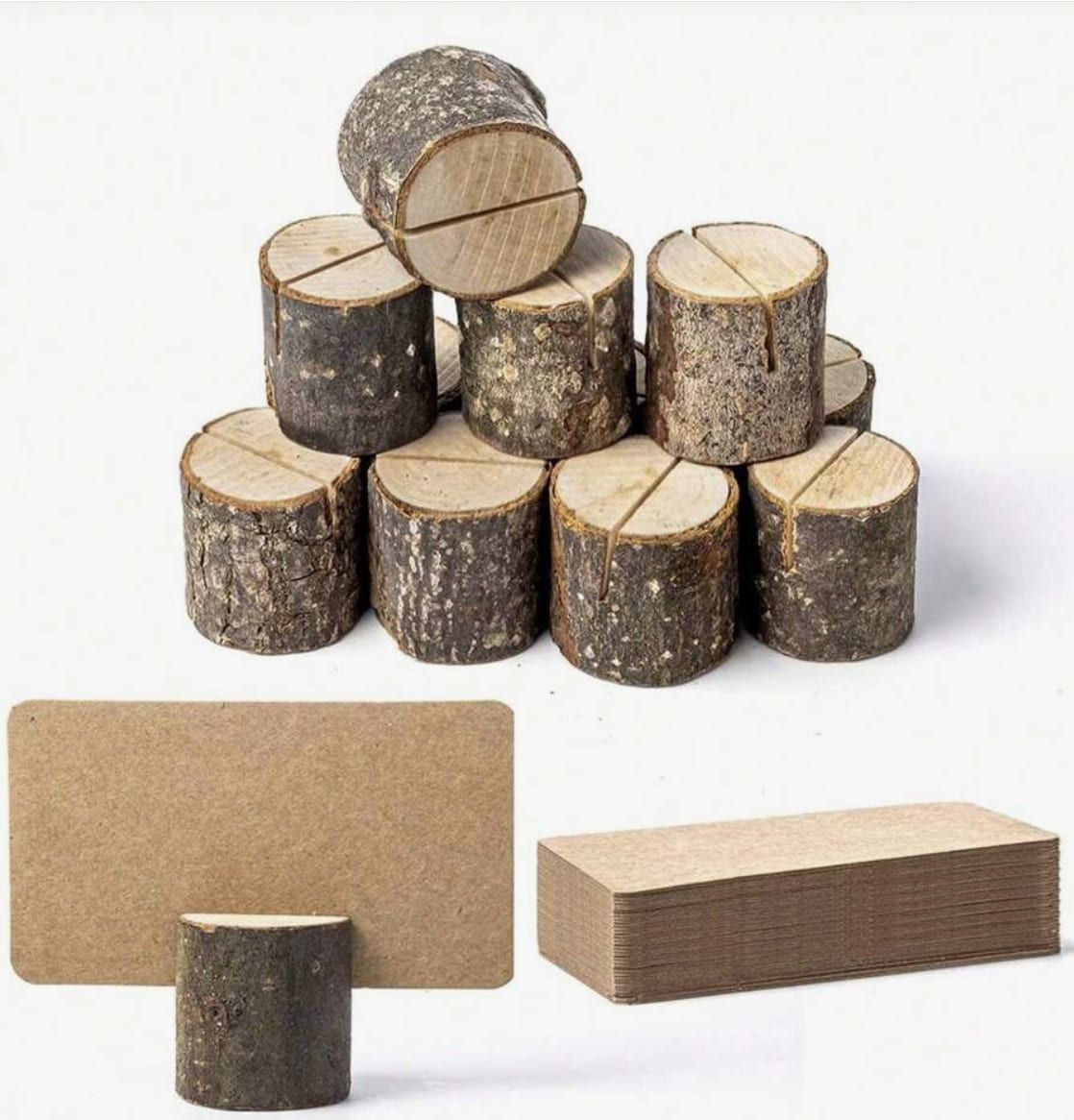 Marque place rondin de bois