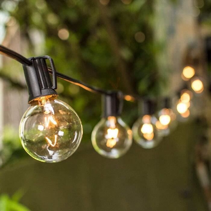 Guirlande LED guinguette blanc chaud filament