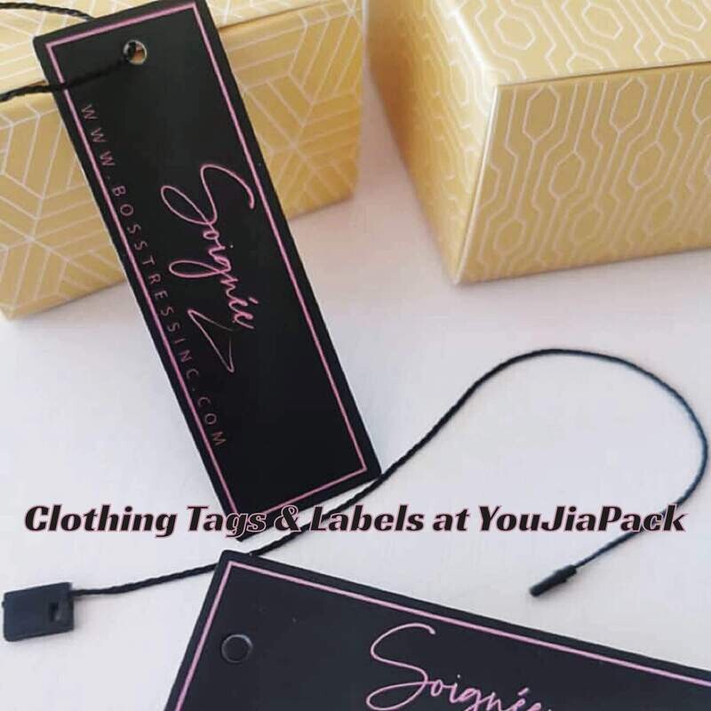 Custom Printed Stickers | Tags with Strings | Clothing Labels (1000 per set)
