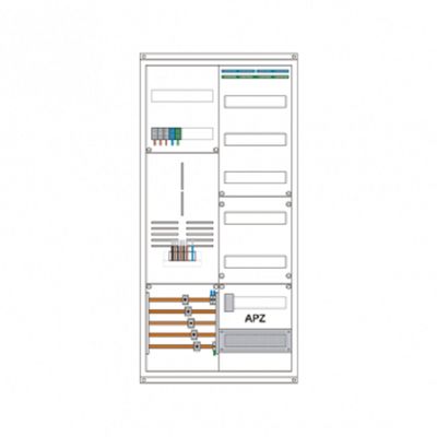 Zählerschrank für 1 Zählerplatz 3HZ und 1 Verteilerfeld inklusive APZ vorverdrahtet Zählerschrank für 1 Zählerplatz 3HZ und 1 Verteilerfeld inklusive APZ vorverdrahtet