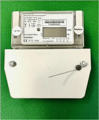 Moderne Messeinrichtung Drehstromzähler 5(60)A. geeicht 2026 für Photovoltaik / Zweirichtungszähler