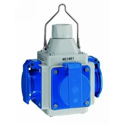 Stromwürfel / 1,5m Kette / Baustellenstromverteiler