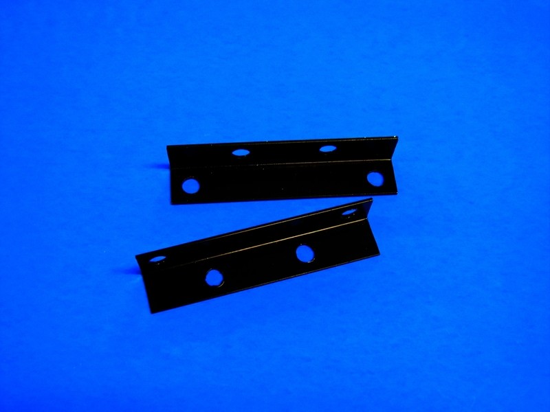 2 Black Angle Iron Mounting Brackets