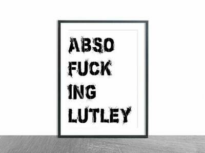Absofuckinglutely - Minimalist Wall Art Poster. Home Pictures 6 Sizes - Profanity Print - Funny Home Prints -