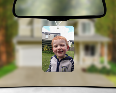 Custom Photo Car Air Freshener, Personalised Car Fresheners, Father's Day Gift, Gift For Him, Gift For Her, Add Your Own Photo-New Car Smell