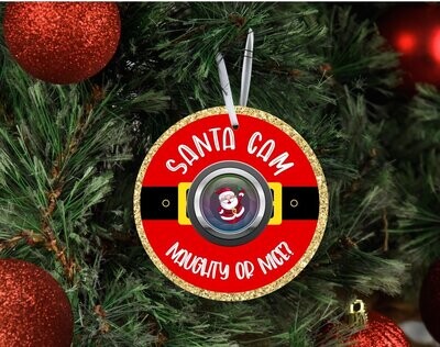 Santa Cam -Elf Cam- Elf Surveillance Bauble- Naughty Or Nice?- Christmas Tree Ornament- Christmas Decoration- Christmas 2022- Christmas Gift