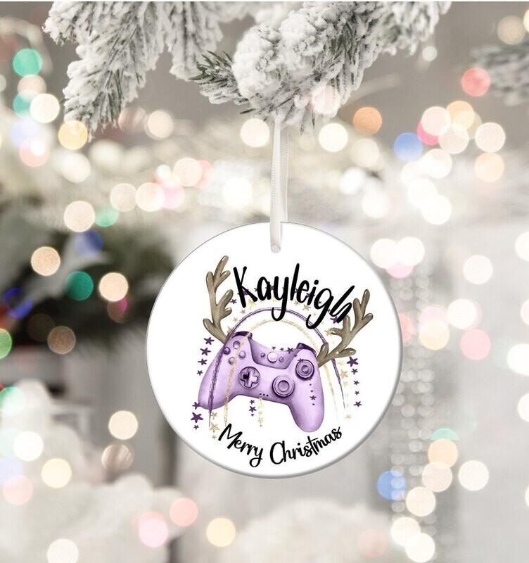 Custom Gamer's Christmas Decoration- Personalised Bauble- Personalised Tree Ornament- Tree Decoration- Gift for Son Daughter- Teen Boy Girl