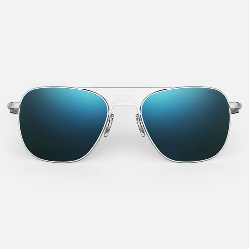 RANDOLPH AVIATOR Matte Chrome Cobalt Polarized | AF238 / AF247 / AF275